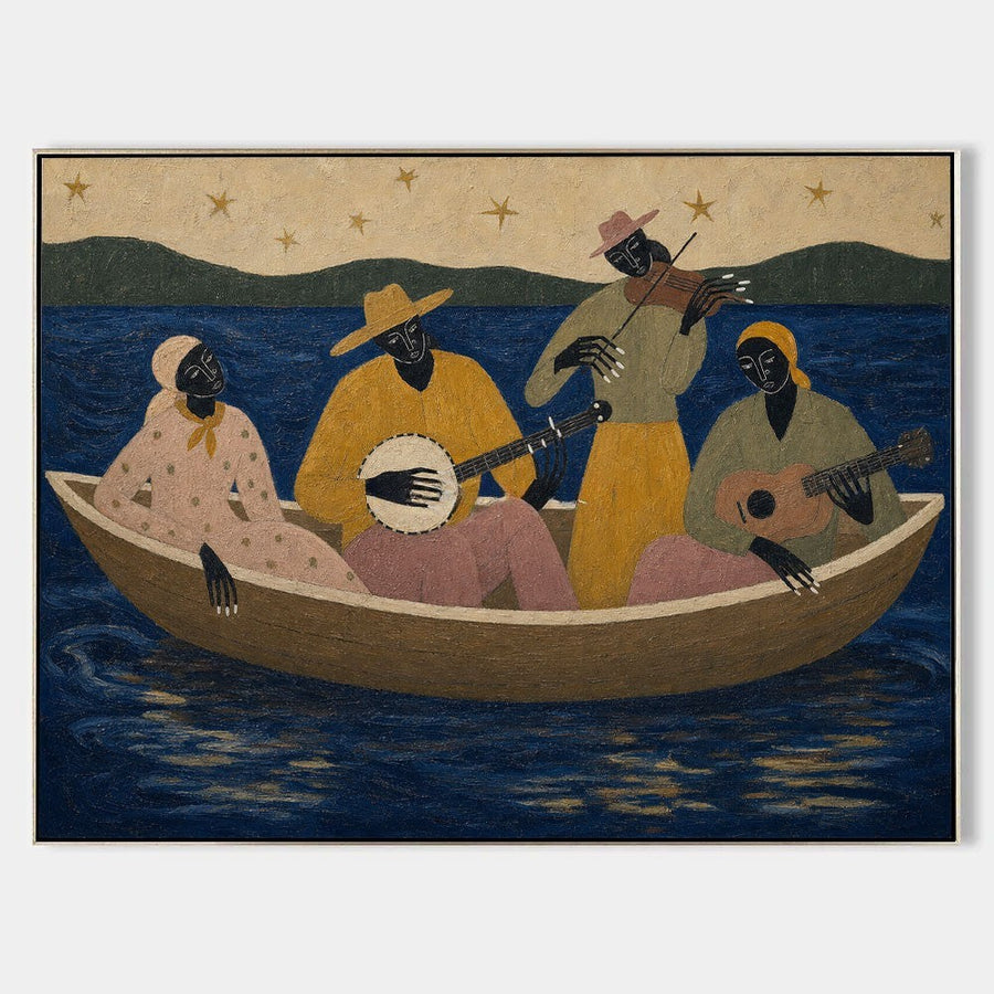 Starlit Boat of Folk Musicians