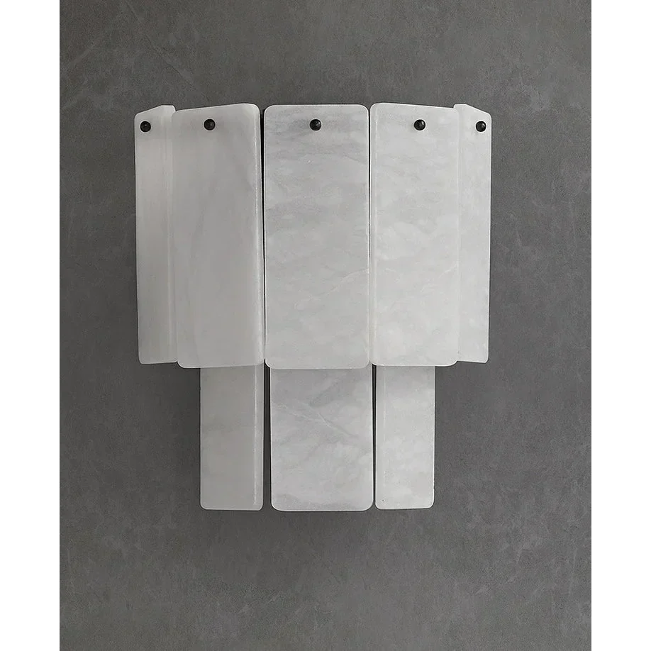 Stepped Tiered Alabaster Wall Sconce