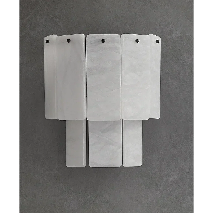 Stepped Tiered Alabaster Wall Sconce