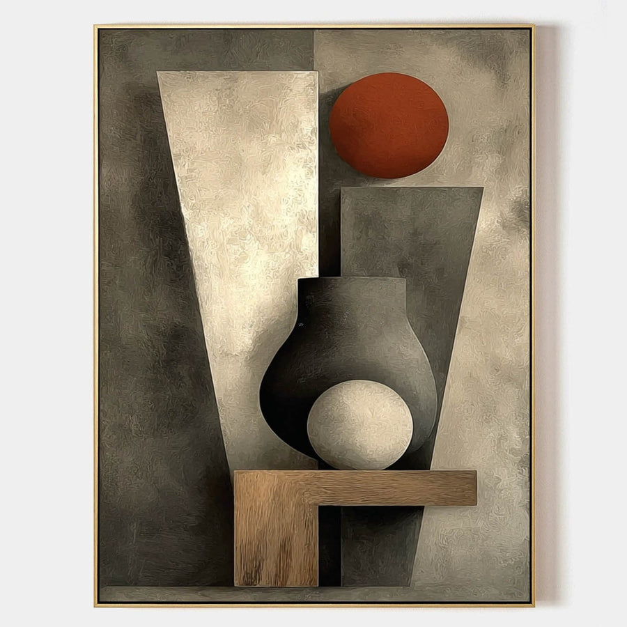 Still Life with Rust Red Sun