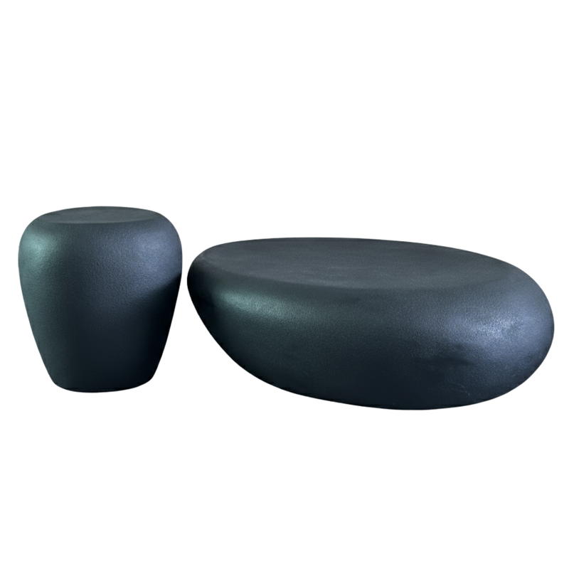 Stone-Inspired Coffee & Side Table Set - Main View