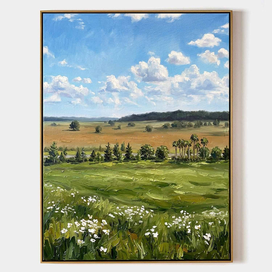 Summer Meadow Under Drifting Clouds