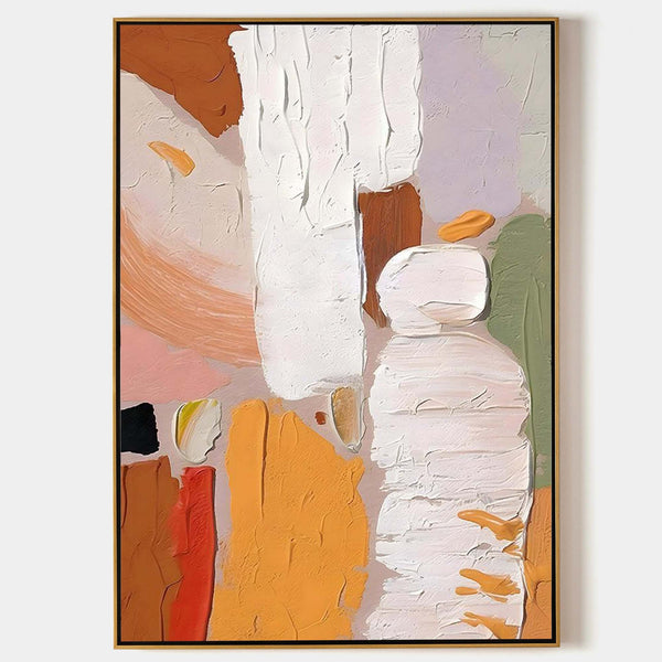 Sunlit Clay and Cream Abstract