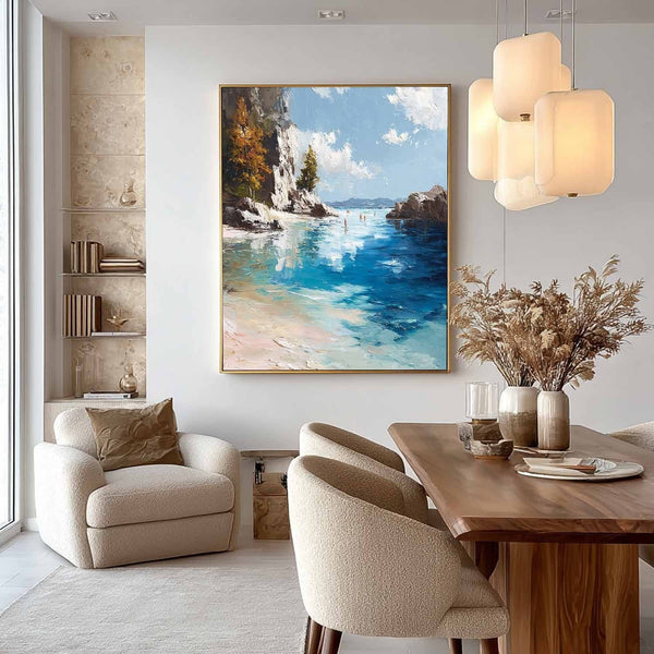 Sunlit Cove Beneath White Cliffs