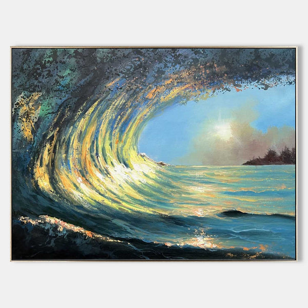Sunlit Curl of a Breaking Wave