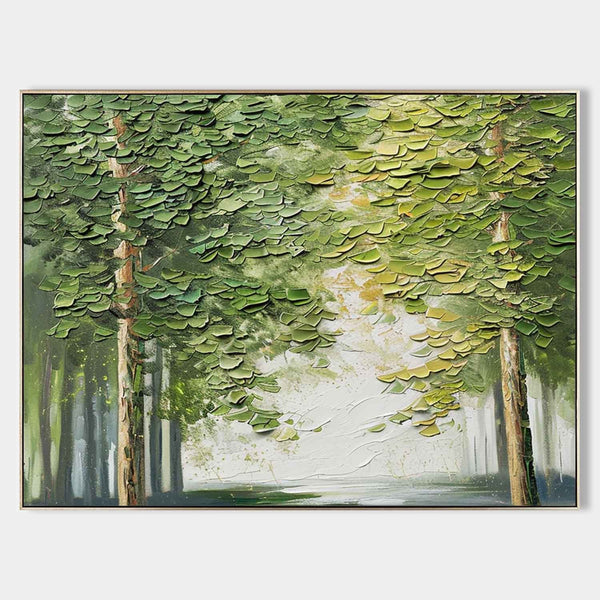 Sunlit Green Forest Path