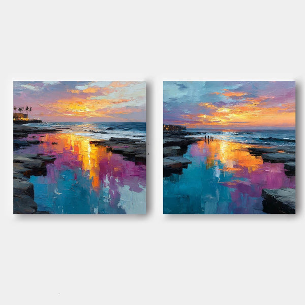 Sunset Tide Pools Diptych