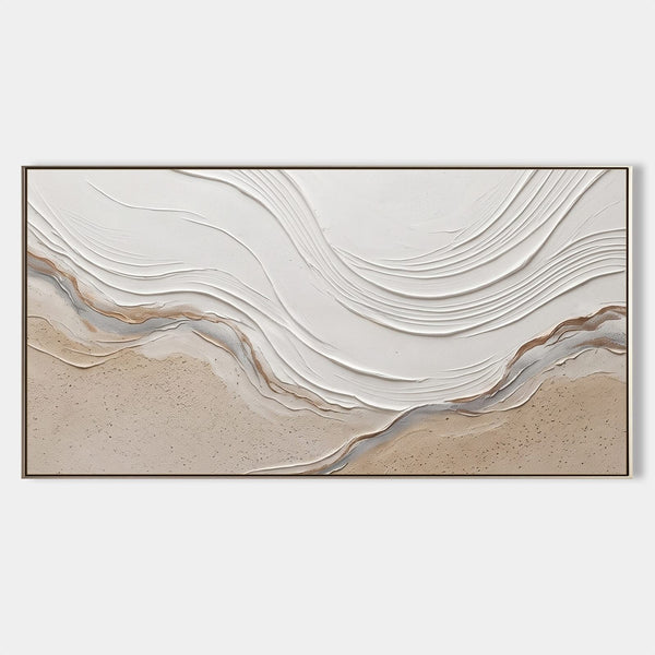 Sweeping Ivory Waves Over Sand