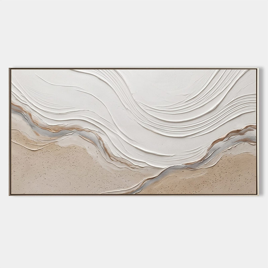 Sweeping Ivory Waves Over Sand