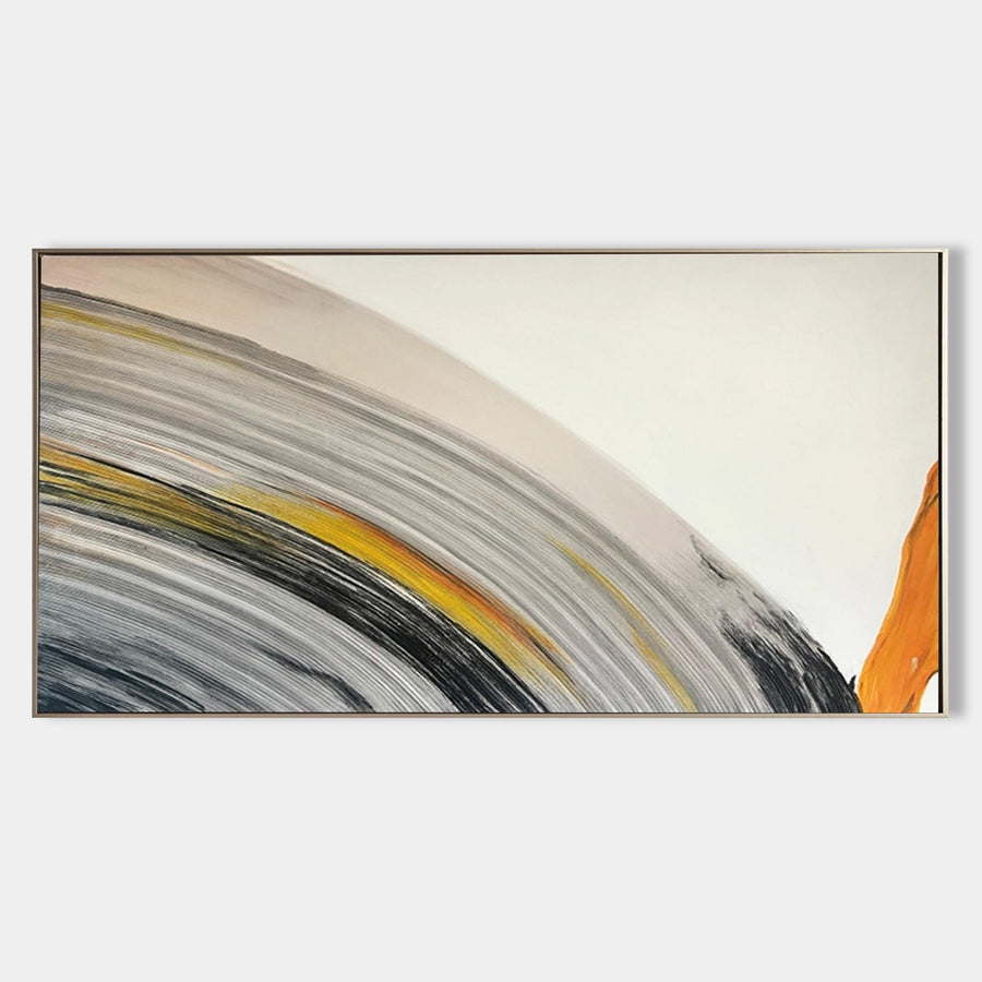 Sweeping Silver Arc with Amber
