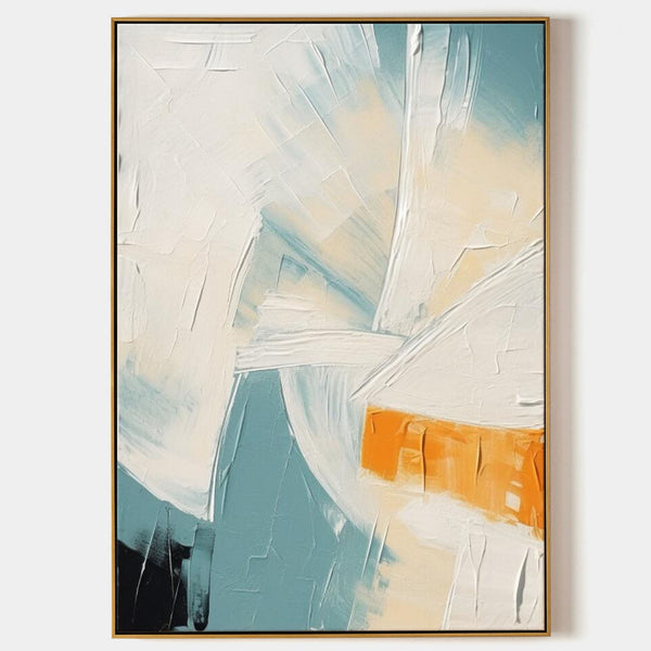 Sweeping White Strokes on Teal