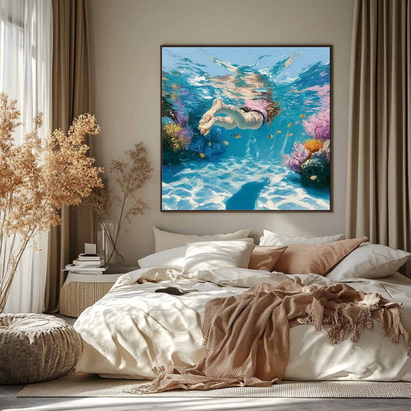 Swimmer Above the Coral Reef
