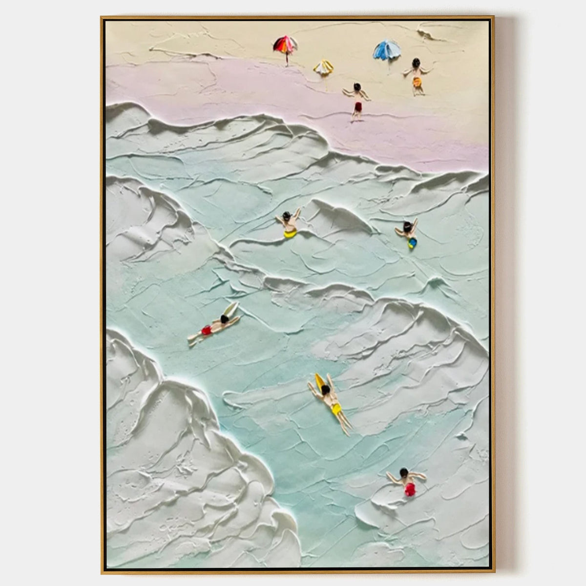 Swimmers in Pastel Surf