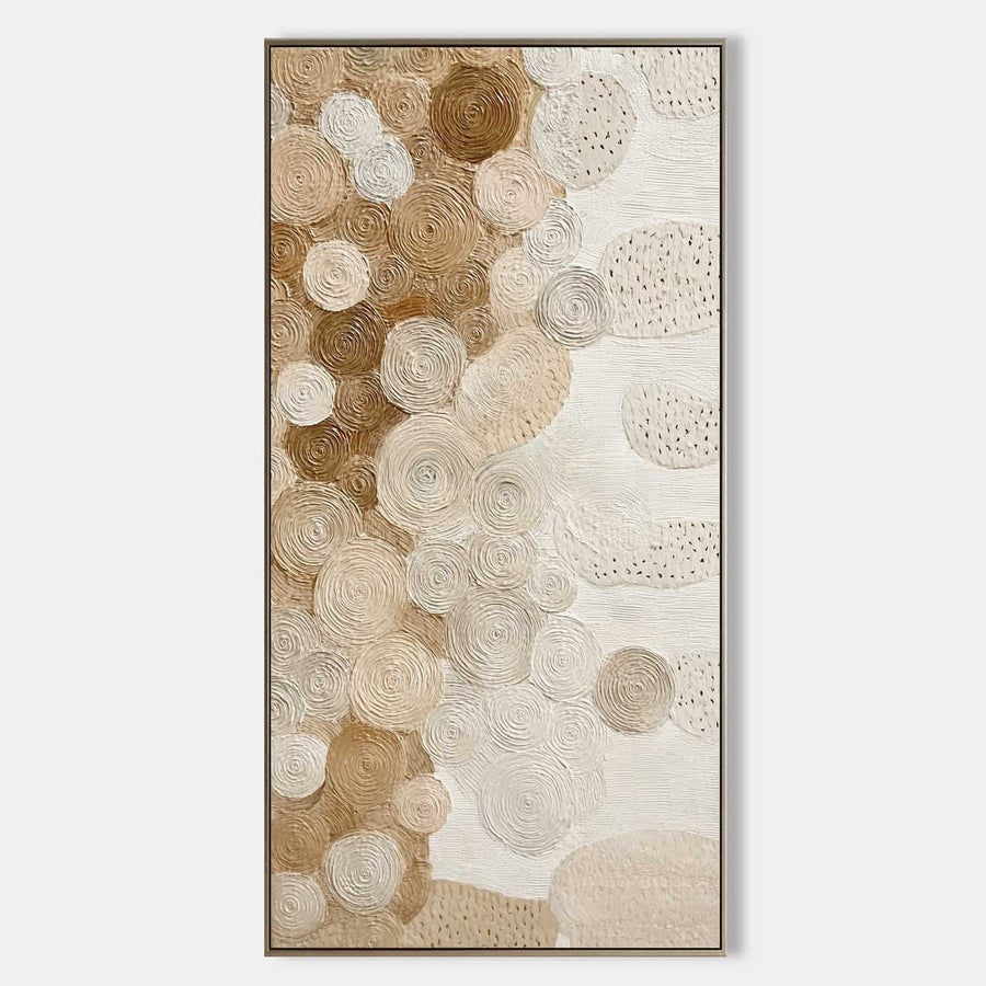 Swirling Sand and Ivory Circles