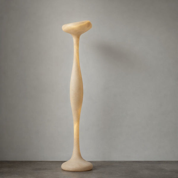Tall Tapered Translucent Resin Column Floor Lamp