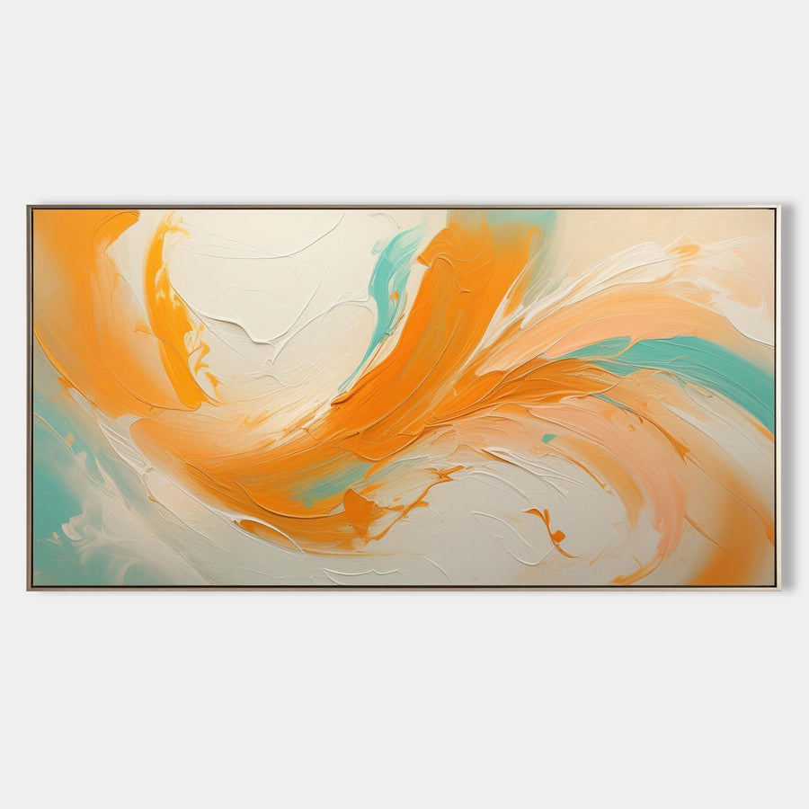 Tangerine and Aqua Sweeping Currents