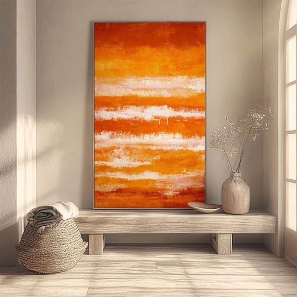 Tangerine Horizon Bands in Abstract