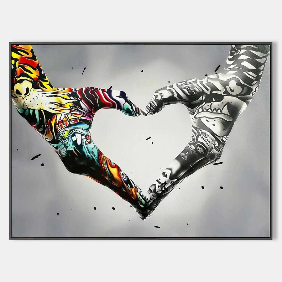 Tattooed Hands Forming a Heart