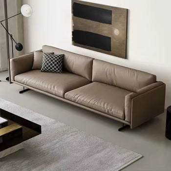 taupe leather sofa