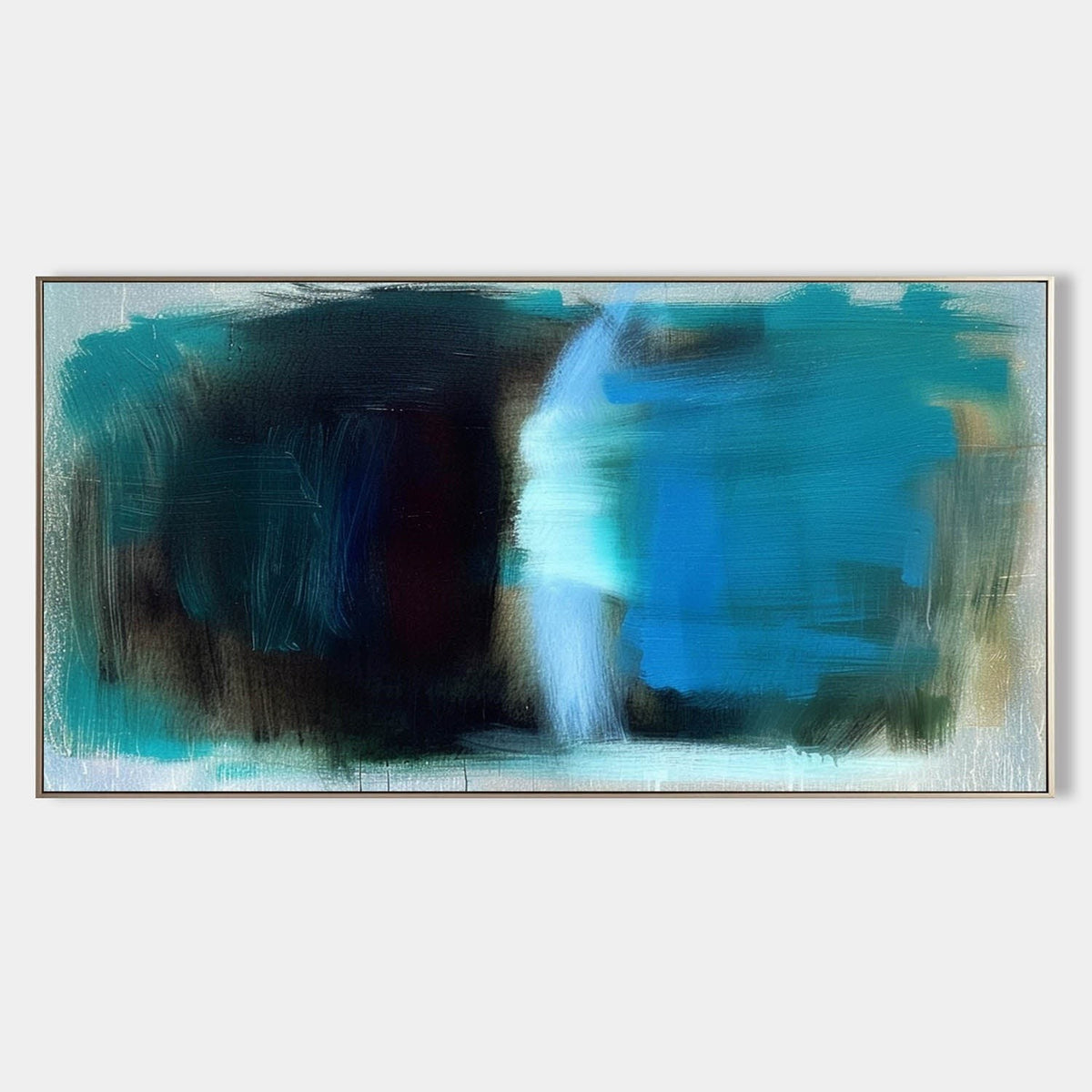 Teal and Midnight Blue Abstract