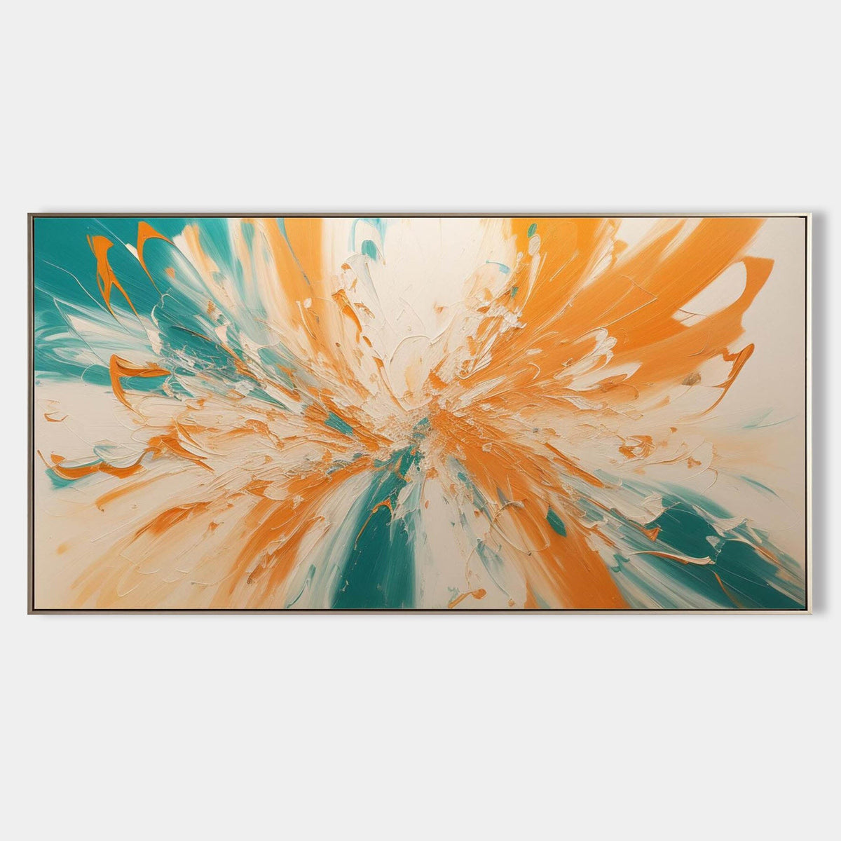 Teal and Tangerine Burst