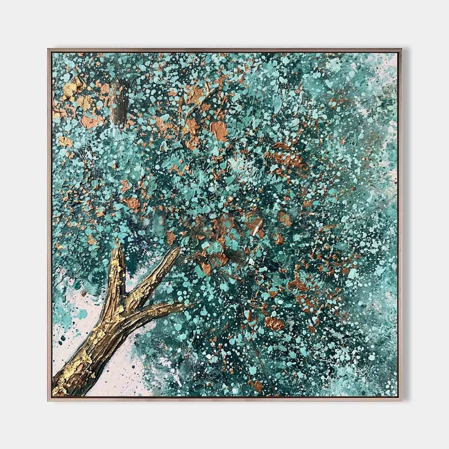 Teal Canopy with Gilded Trunk