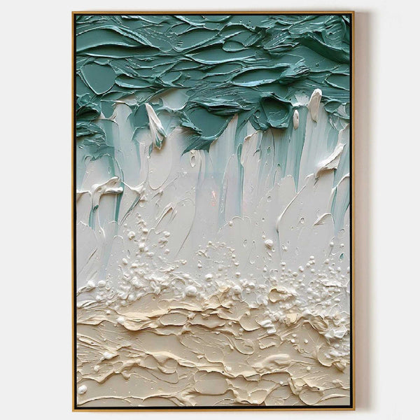 Teal Surf Over Sand Dunes