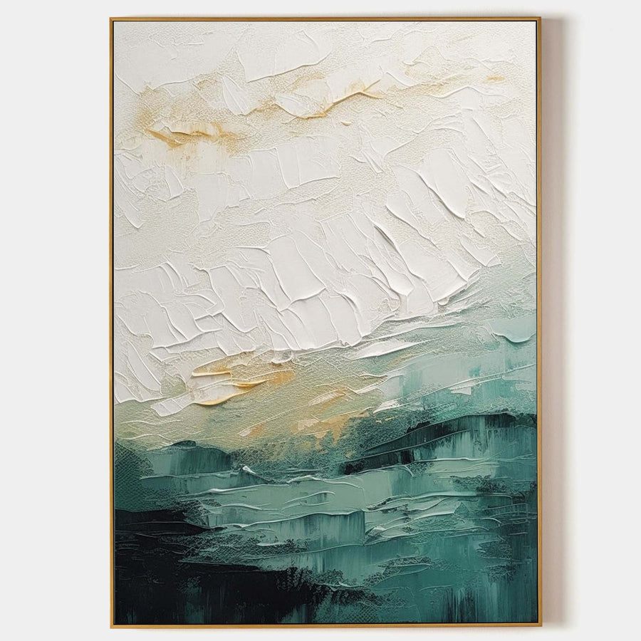 Teal Tide Beneath Ivory Sky