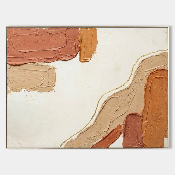 Terracotta and Sand Textured Abstract