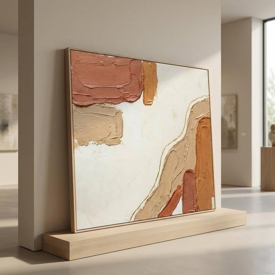 Terracotta and Sand Textured Abstract