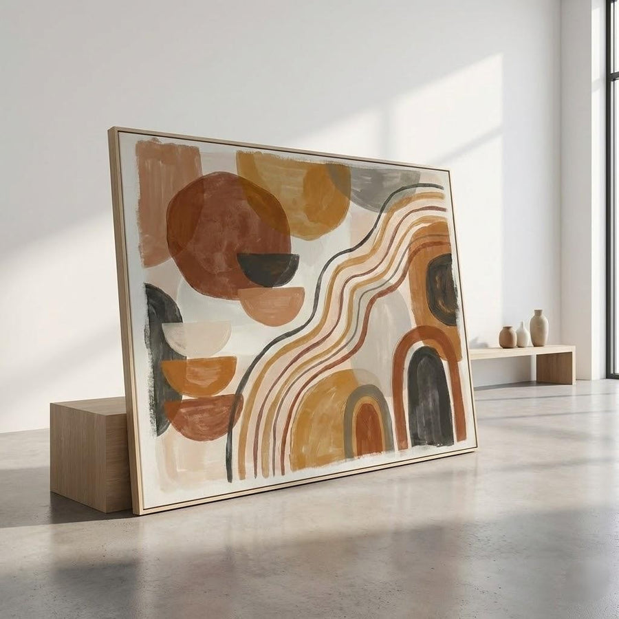 Terracotta Arches and Flowing Lines