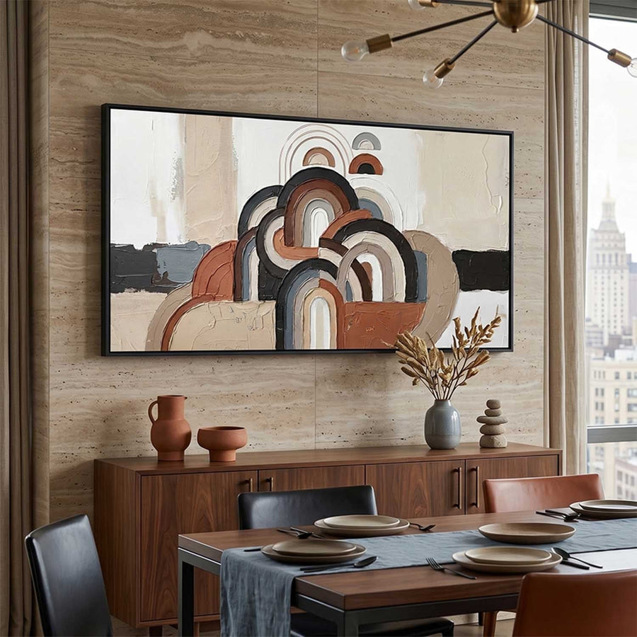 Terracotta Arches in Textured Relief