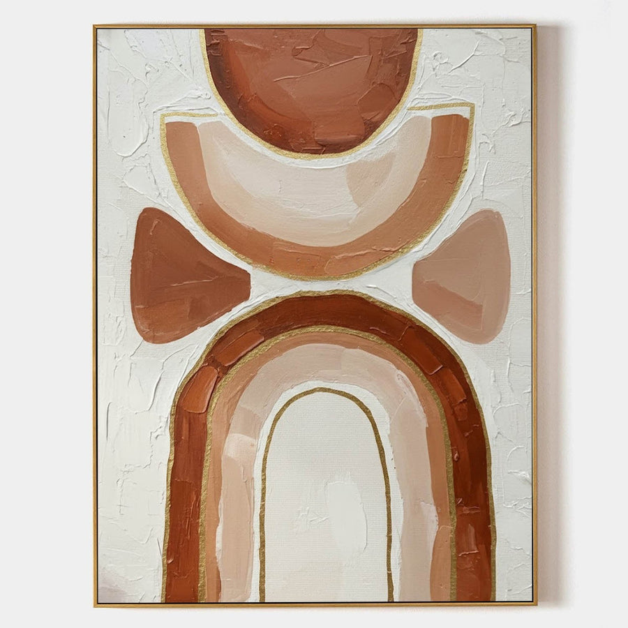 Terracotta Arches with Gold Lines