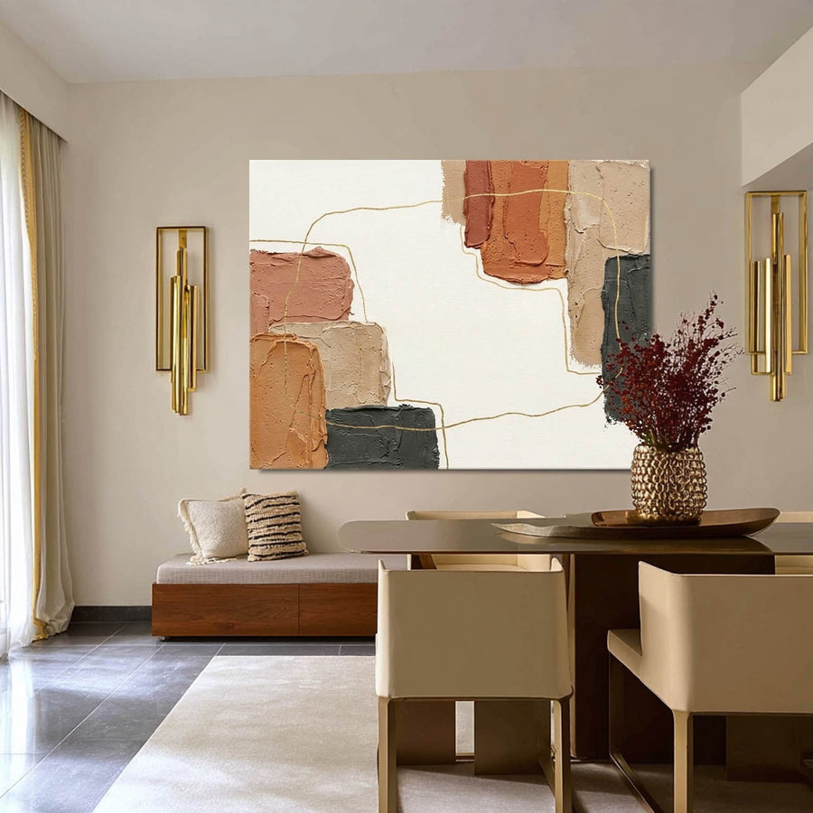Terracotta Blocks with Gold Lines