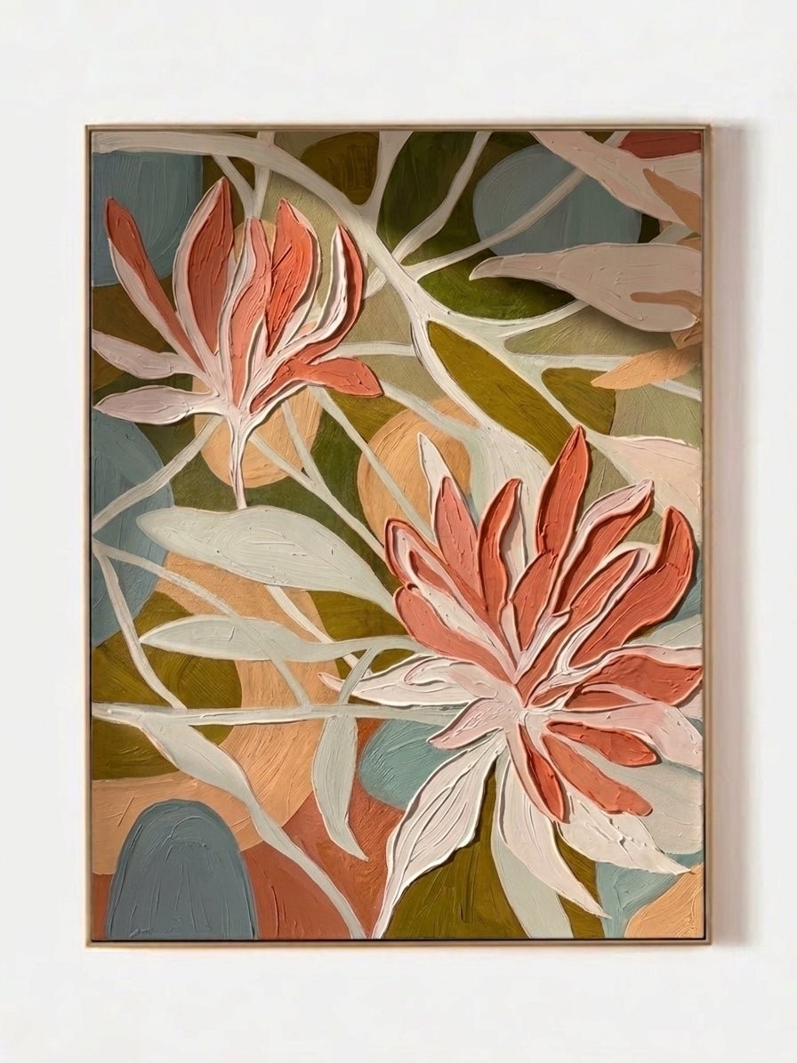 Terracotta Botanical Texture Wall Art