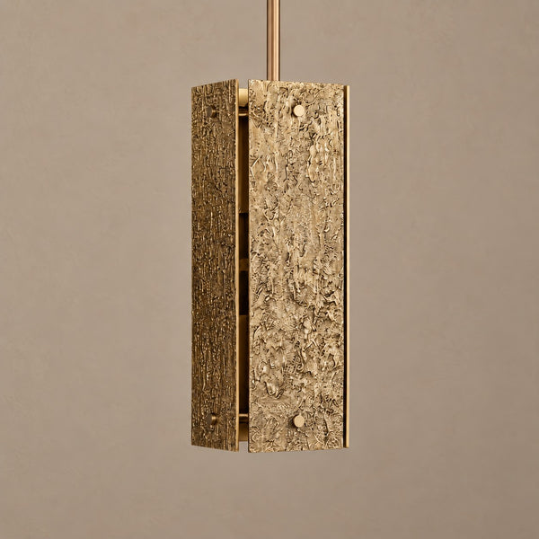 Textured Cast Brass Lantern Pendant