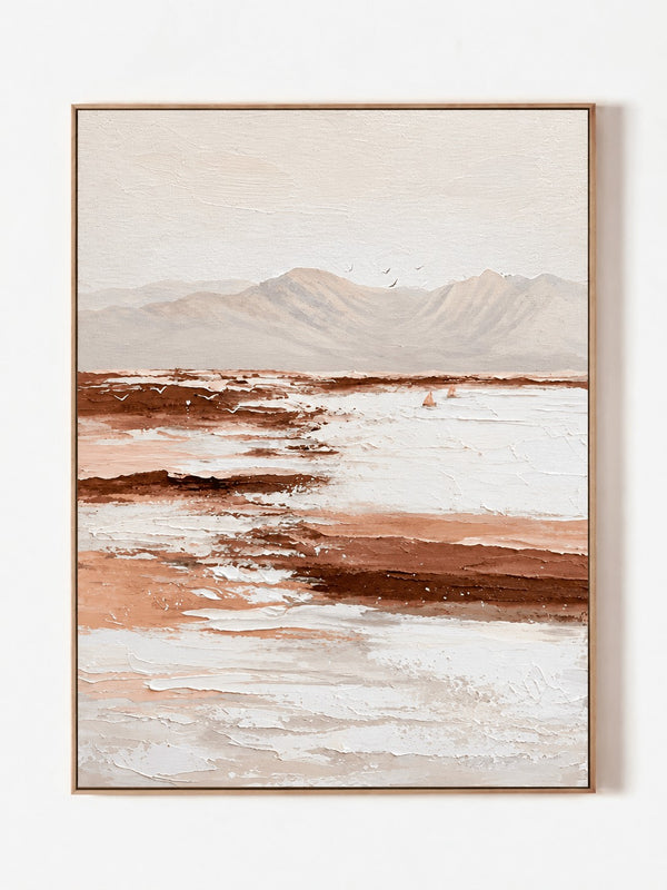 Textured Mountain Landscape Wall Art