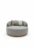 Circular indoor daybed pale green color option