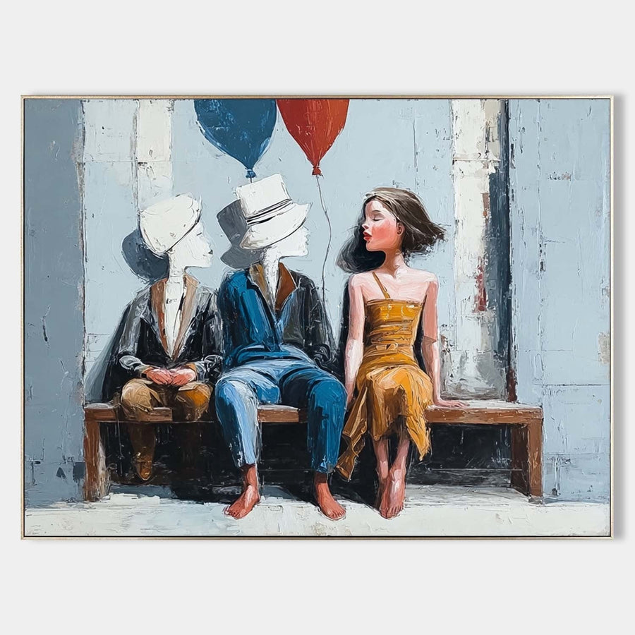 Three Figures and Two Balloons