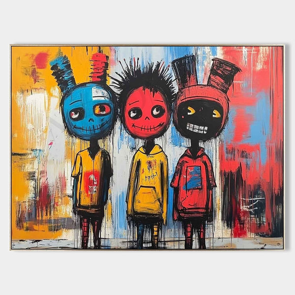 Three Graffiti Friends in Bold Color