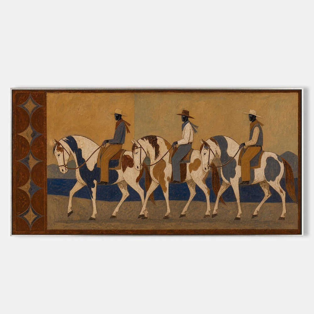 Three Riders on Painted Horses