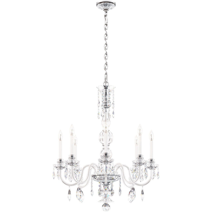 Tiered Bohemian Crystal Column Candle Chandelier