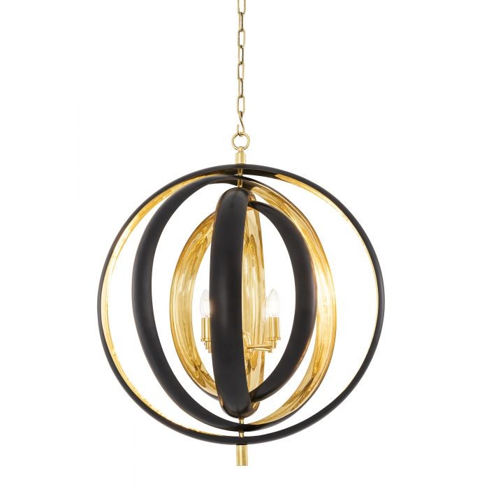 Tiered Cast Brass Ring Chandelier with Gunmetal Finish