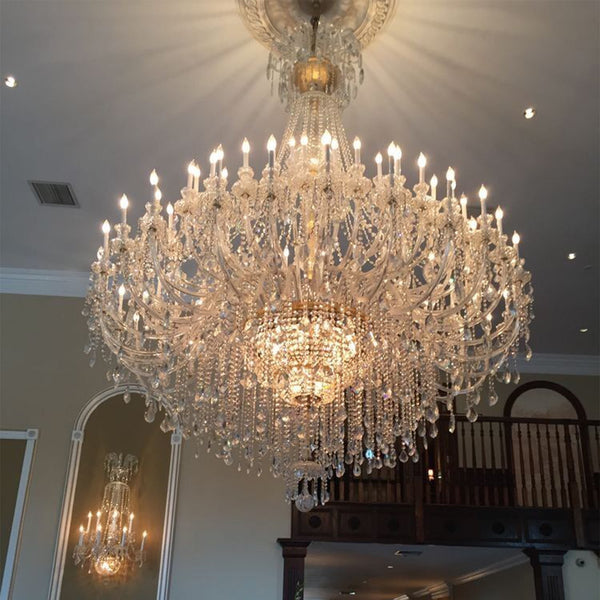 Tiered Crystal Candle-Style Grand Chandelier