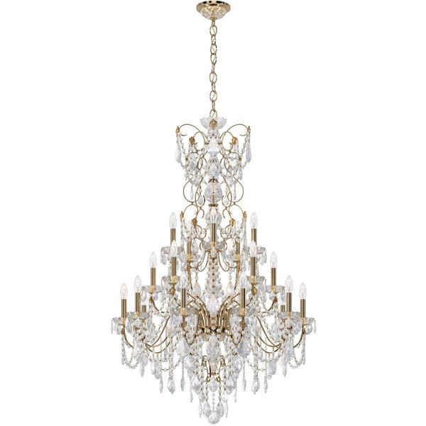 Tiered Crystal Cascade Candelabra Chandelier