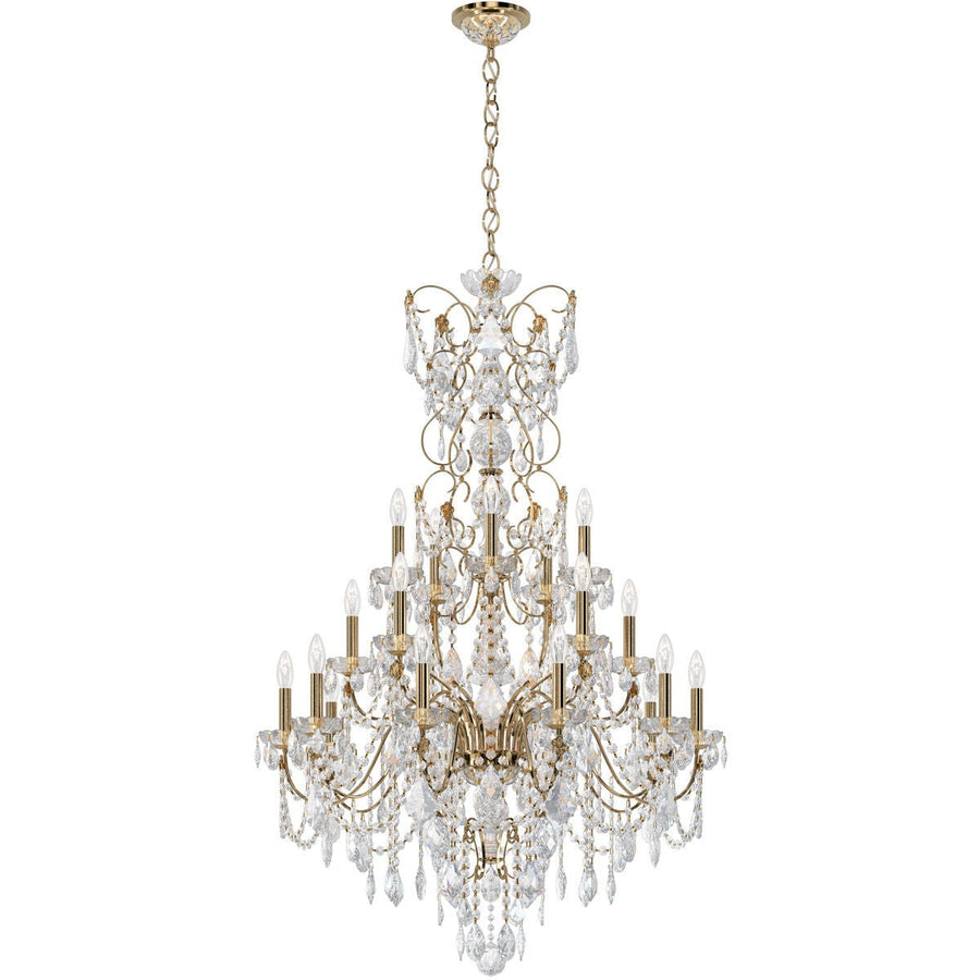 Tiered Crystal Cascade Candelabra Chandelier