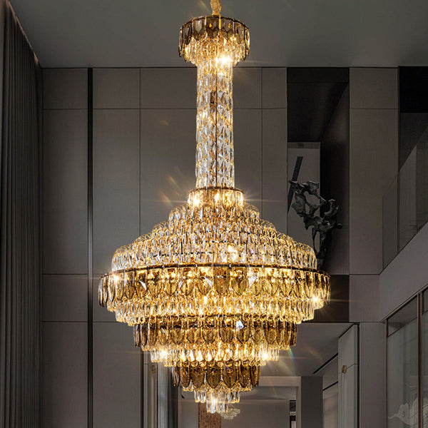 Tiered Crystal Dome Cluster Chandelier