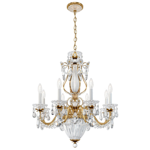 Tiered Crystal Rosette Lantern Chandelier