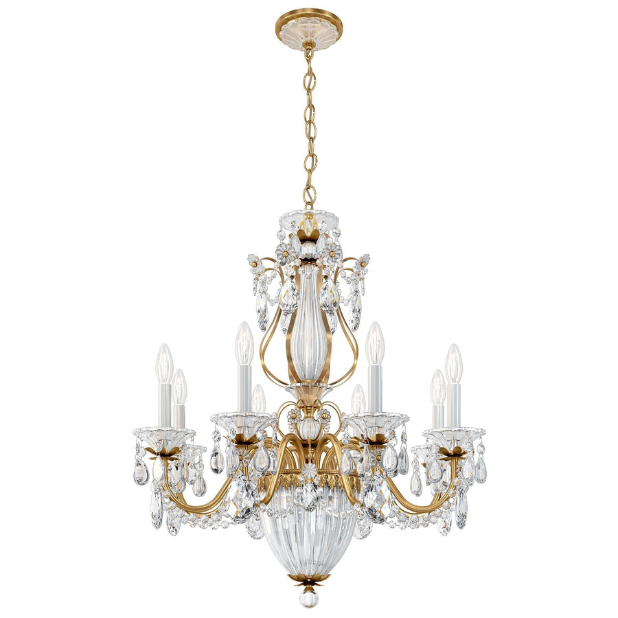 Tiered Crystal Rosette Lantern Chandelier