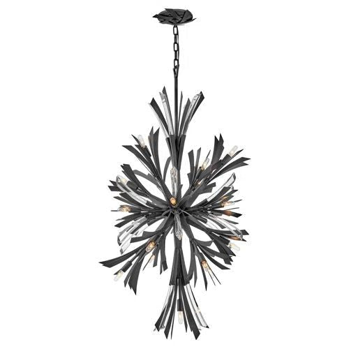 Tiered Faceted Crystal Sphere Cluster Chandelier